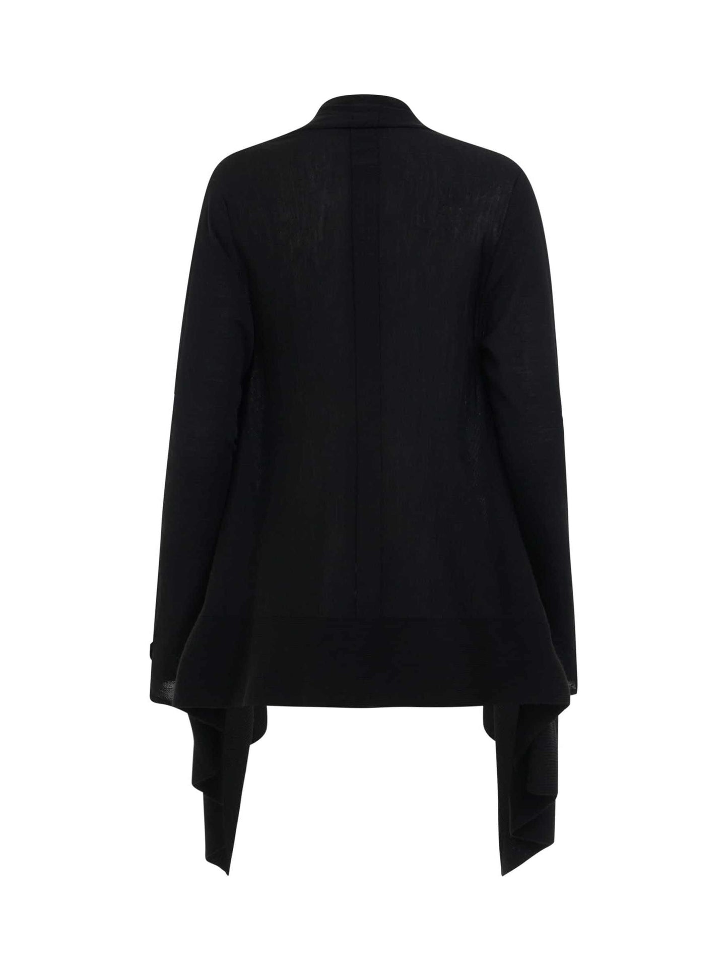 Medium Wrap Cape Knit Cardigan in Black