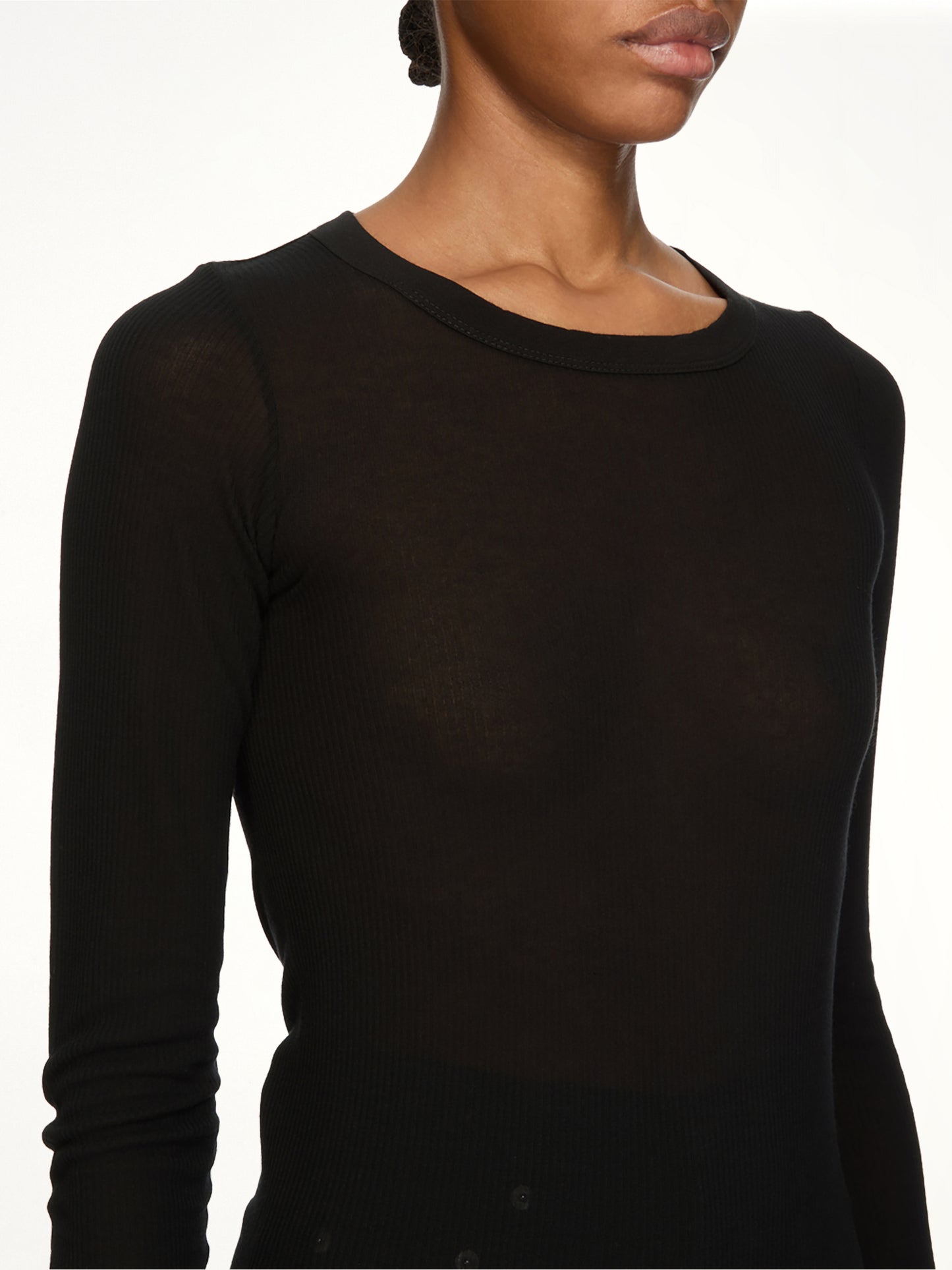 Rib LS T in Black