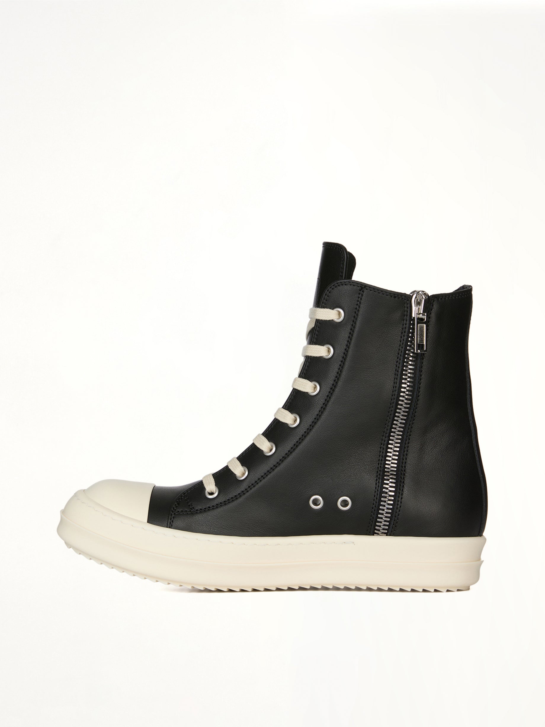 Sneaks in Black/Milk Back View | RICK OWENS