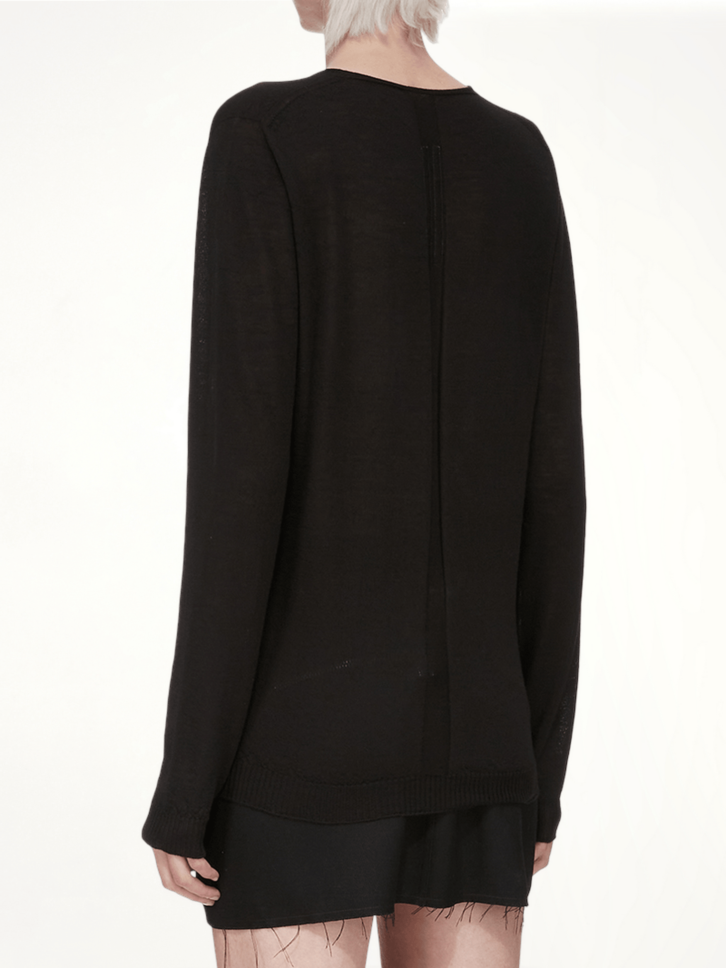 Merino V-Neck Pull in Black