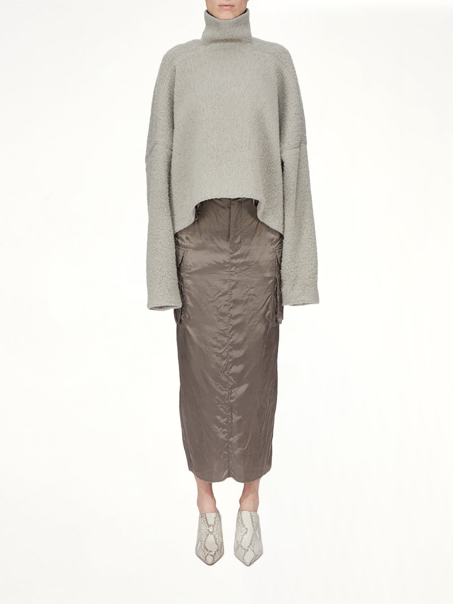 Jumbo Tabard Cropped Top in Dark Pearl