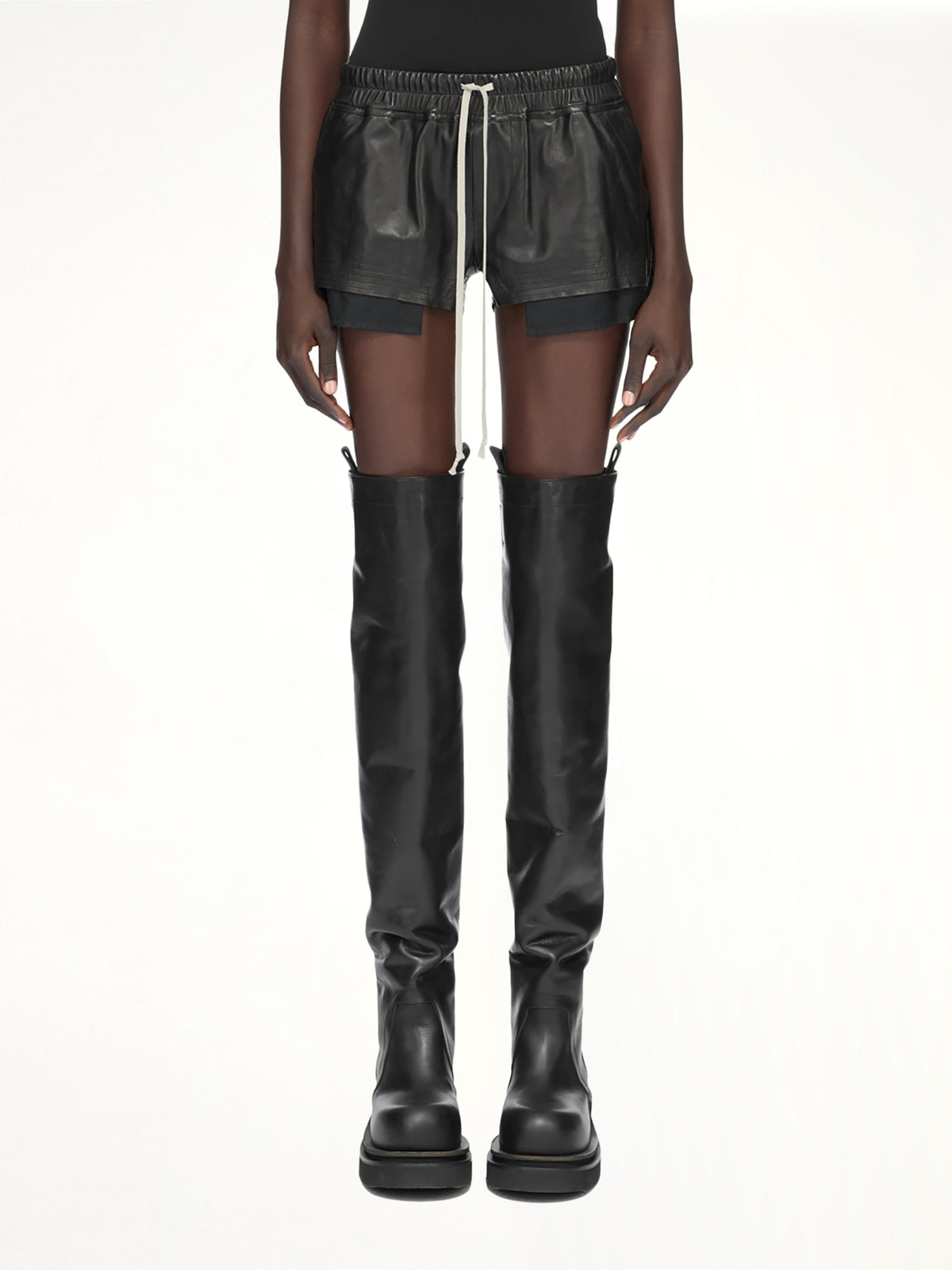 Lamb Leather FOG Boxers in Black