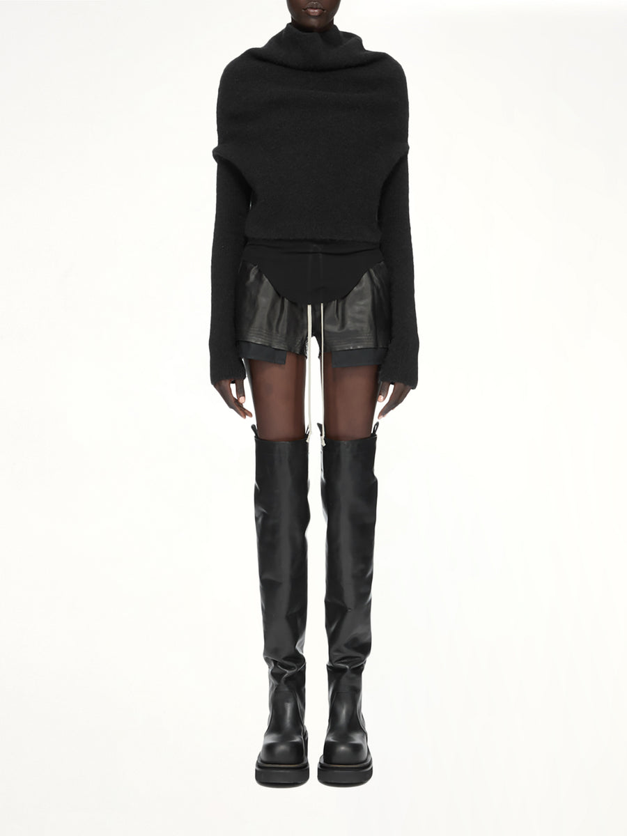 Lamb Leather FOG Boxers in Black
