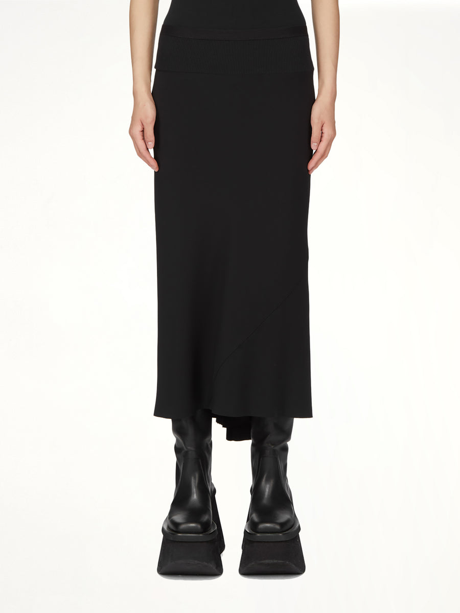 A Line Bias Skirt in Black