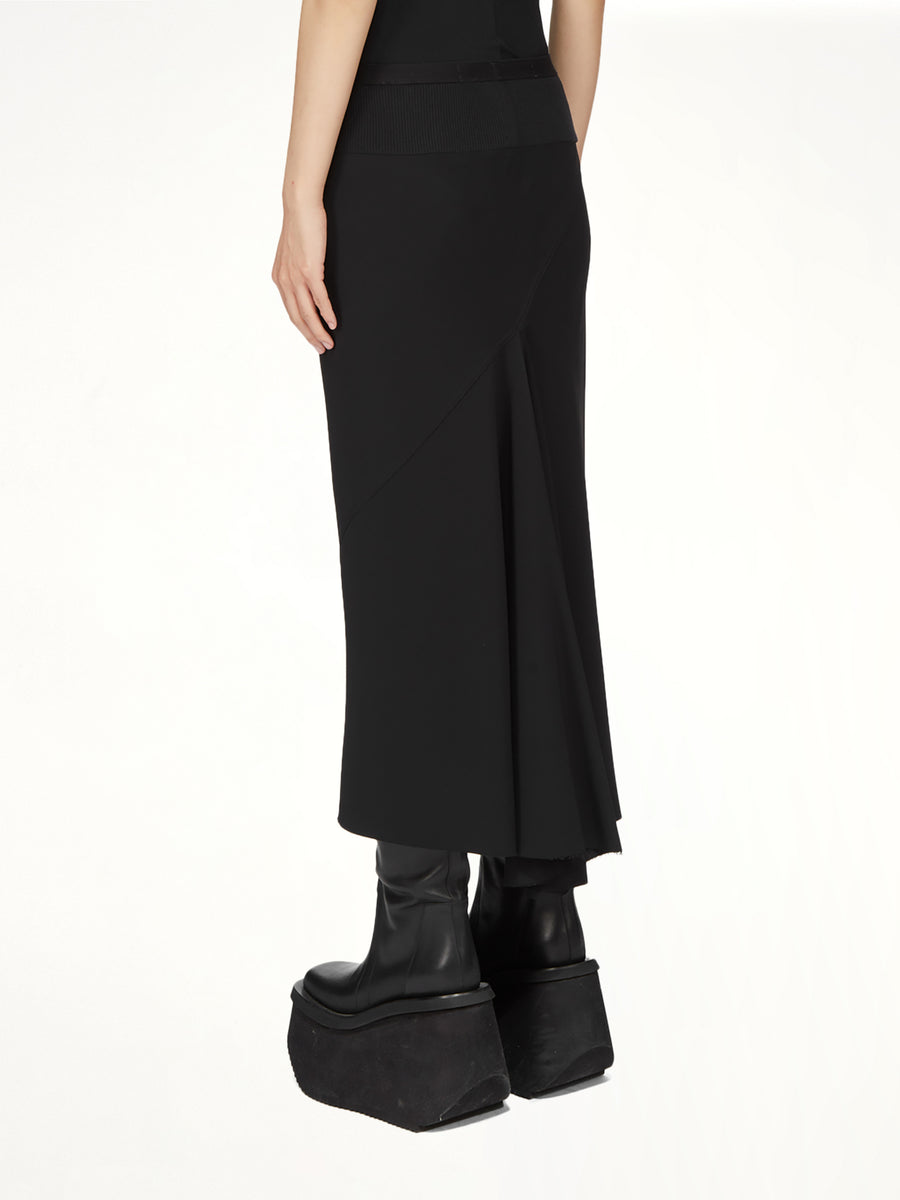 A Line Bias Skirt in Black