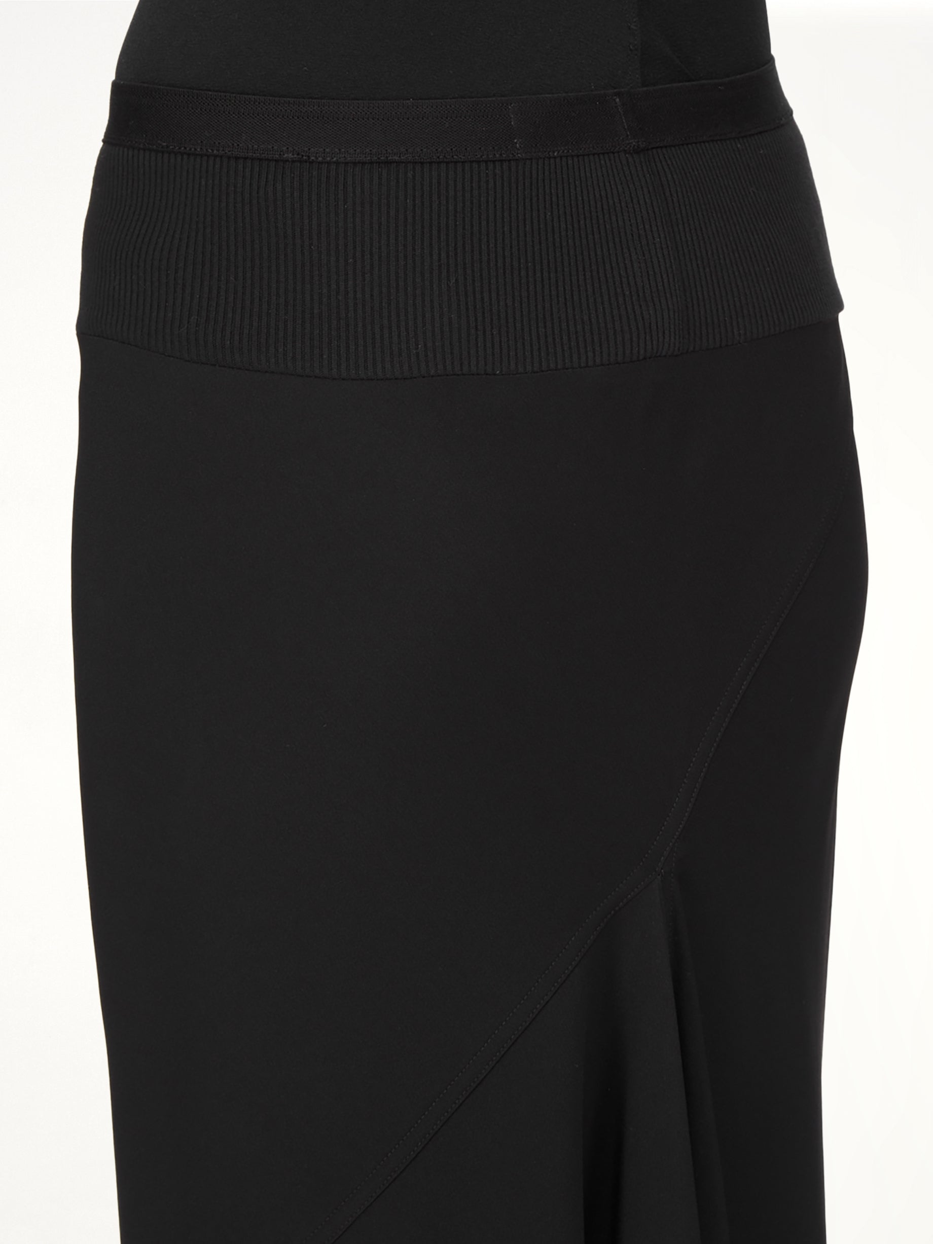 A Line Bias Skirt in Black