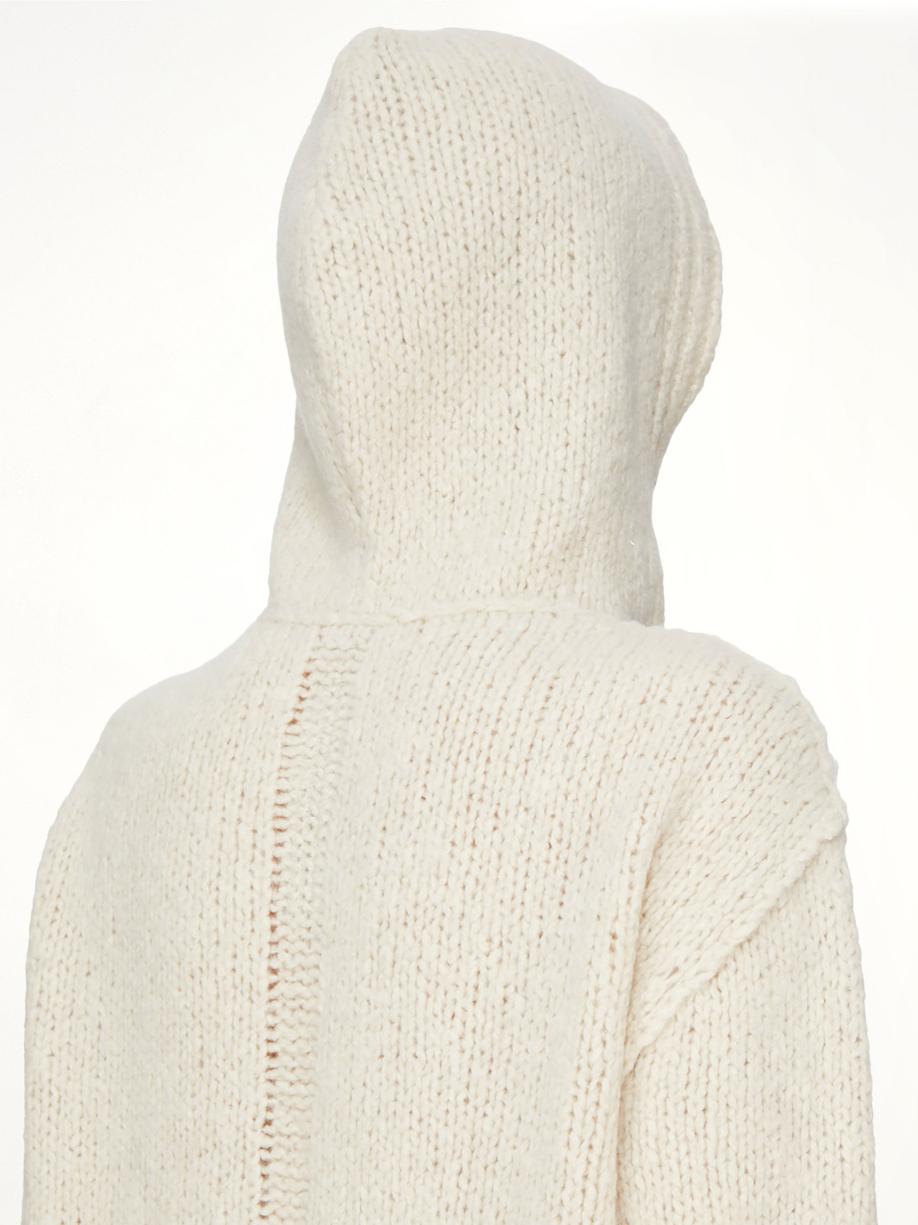 Silk Cashmere Oversized Hoodie in Natural