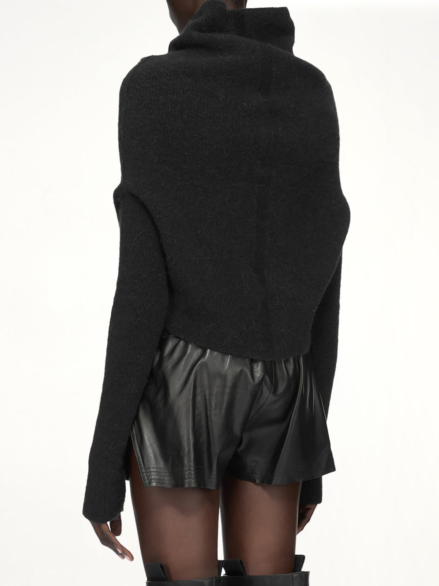 Alpaca Knit LS Cowl in Black
