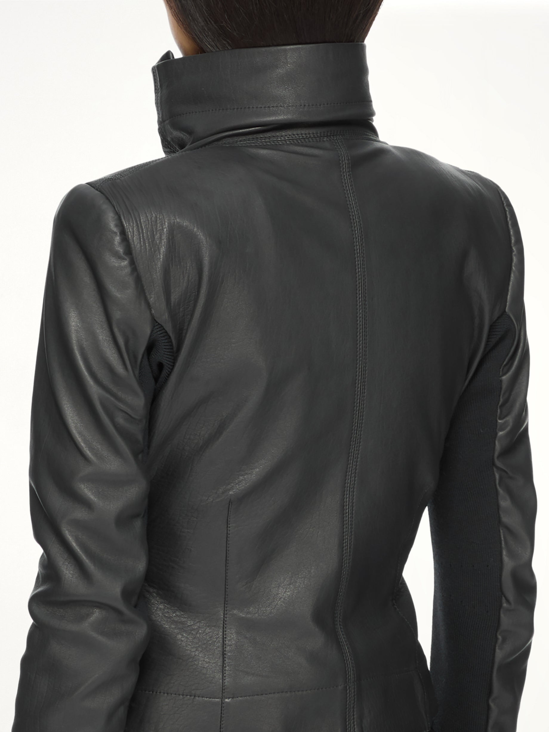 Lamb Leather Classic Biker in Black