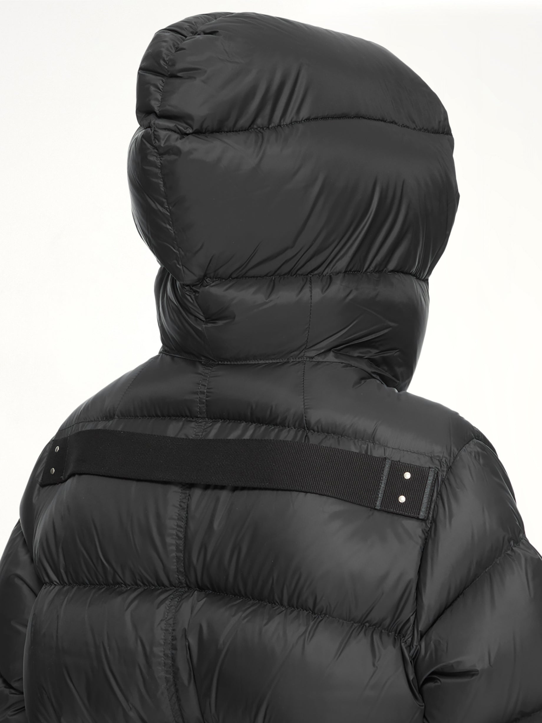Cinched Hooded Jacket in Black