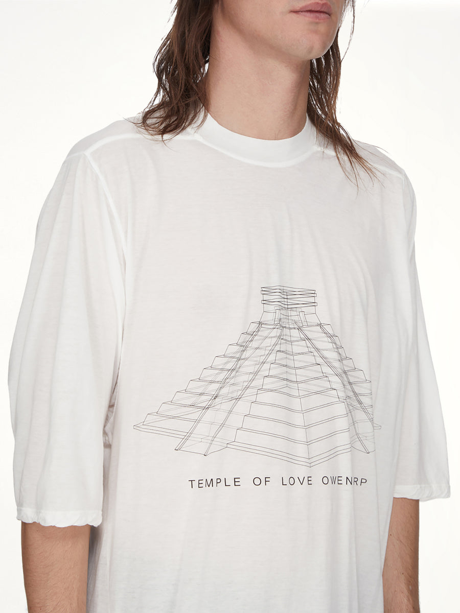 Jumbo SS T in Milk Wash/Black