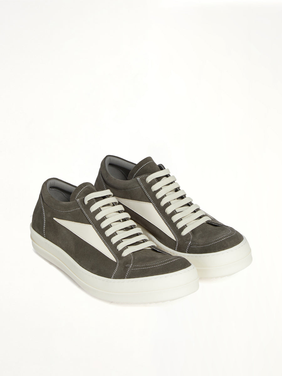 Vintage Sneaks in Euca/Milk Front View | RICK OWENS