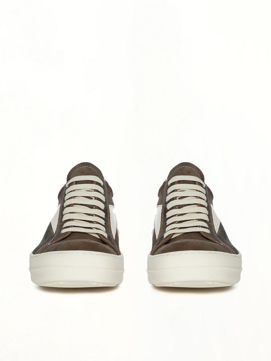 Vintage Sneaks in Indigo/Milk/Milk Back View | RICK OWENS