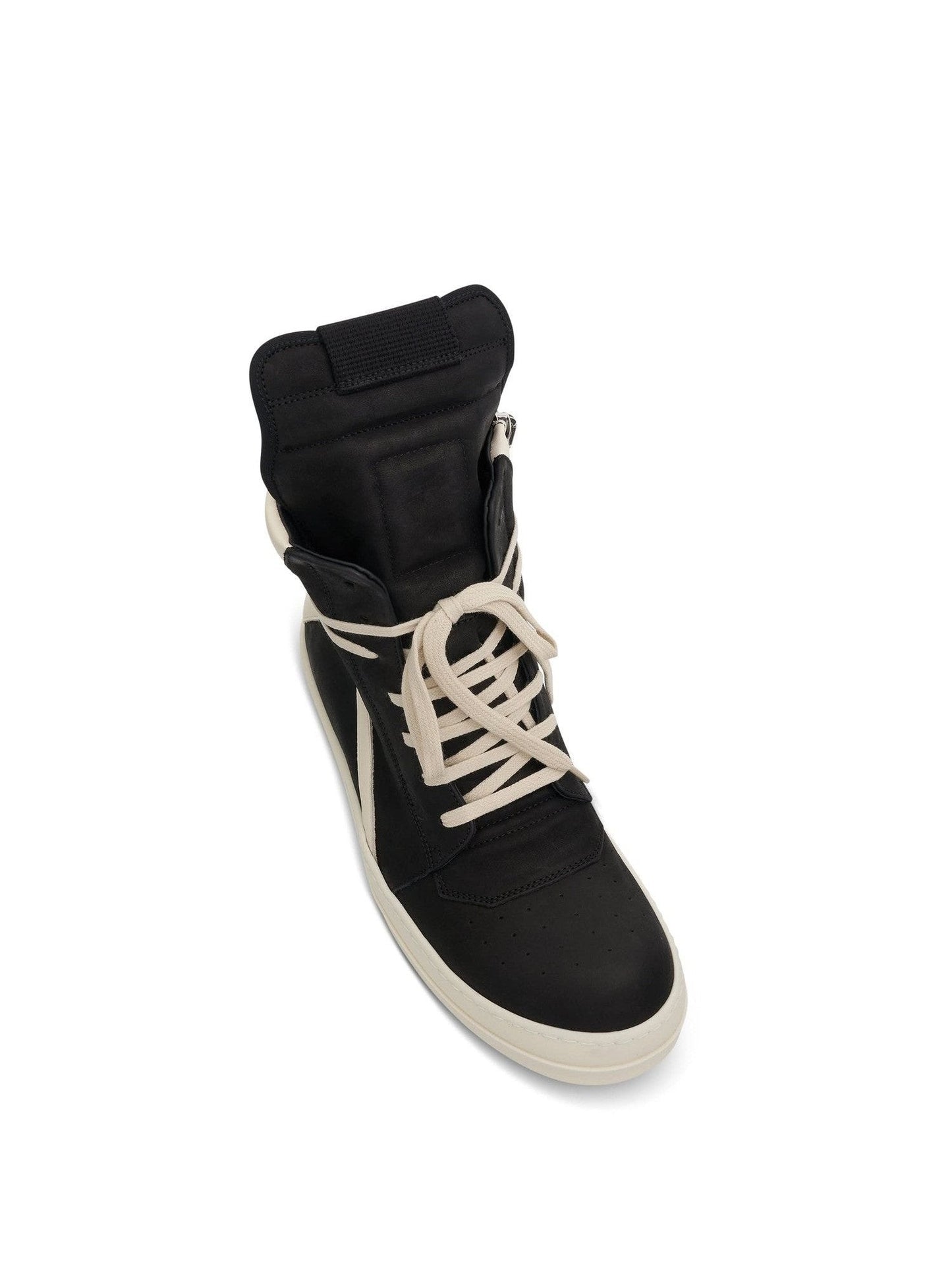 Geobasket Nubuck Leather Sneakers in Black/Milk