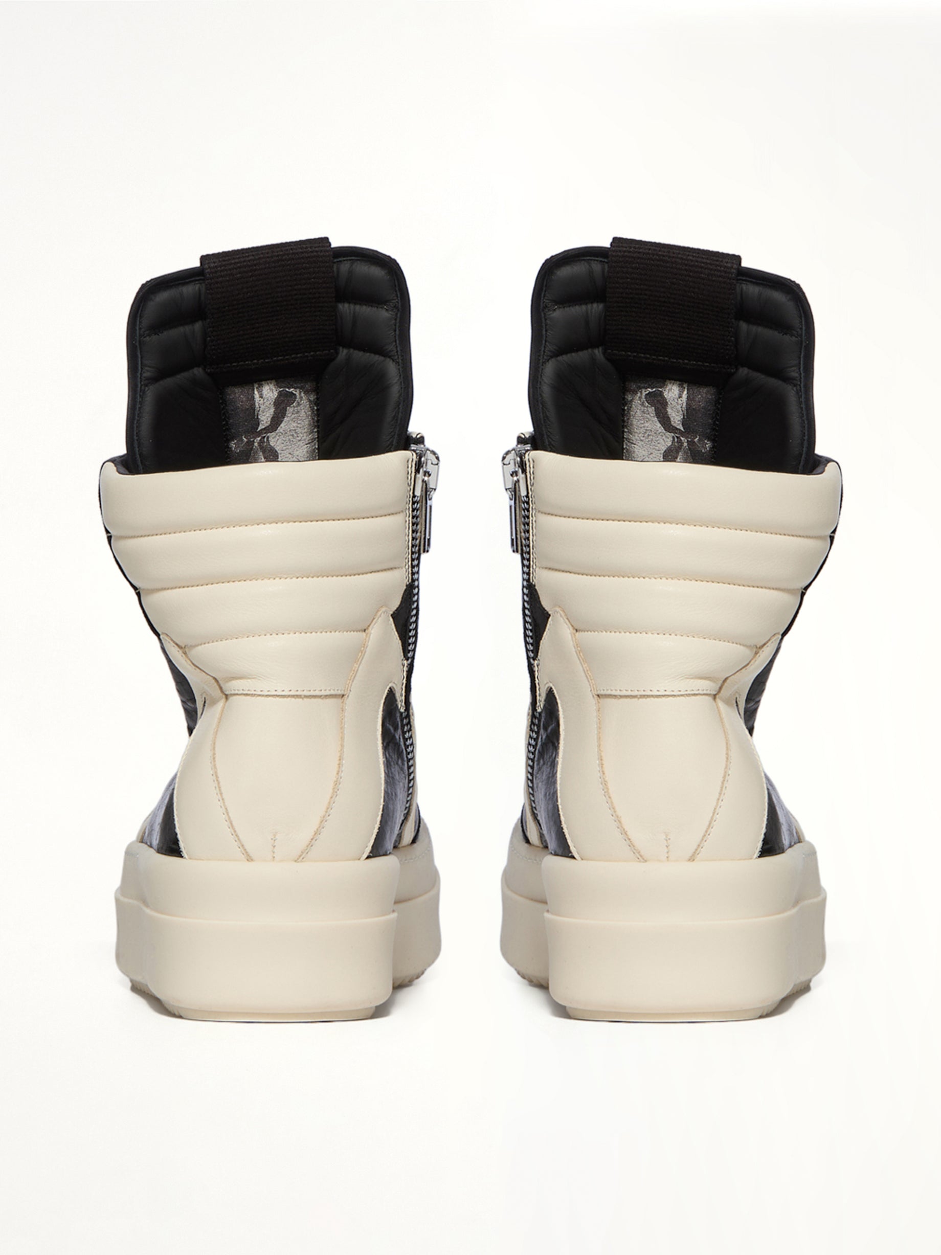 Mega Bumper Geobasket in Black/Milk | RICK OWENS