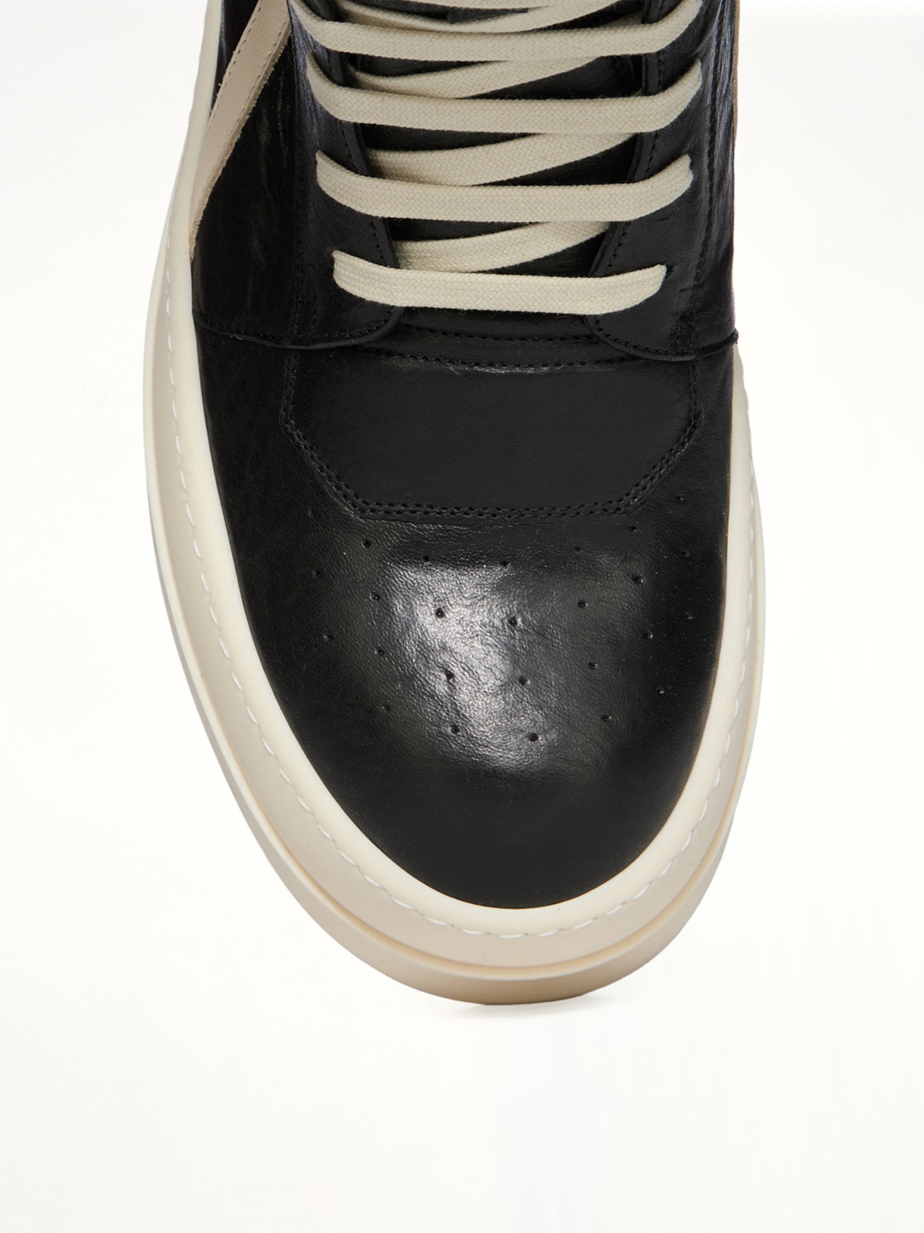 Mega Bumper Geobasket in Black/Milk | RICK OWENS