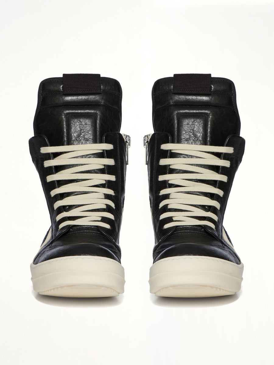 Geobasket in Black/Milk Front View | RICK OWENS