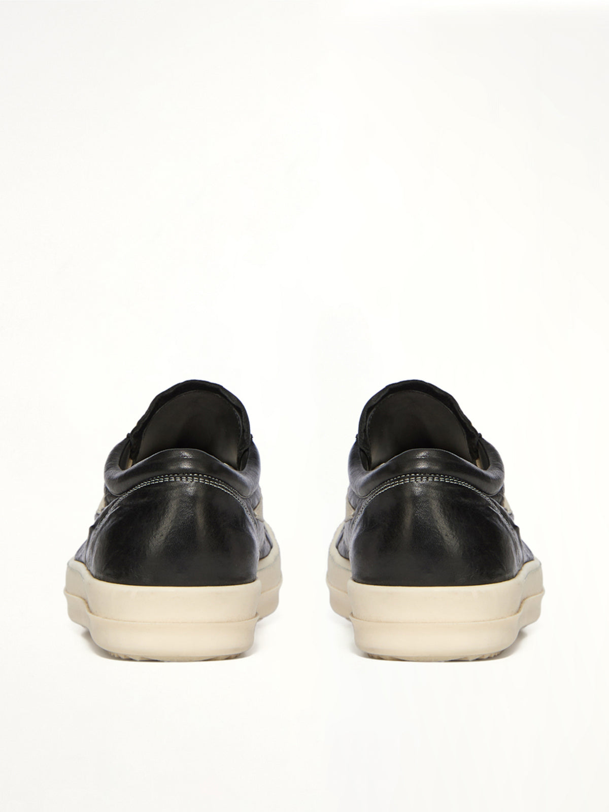 Vintage Lamb Sneaks in Black/Milk | RICK OWENS