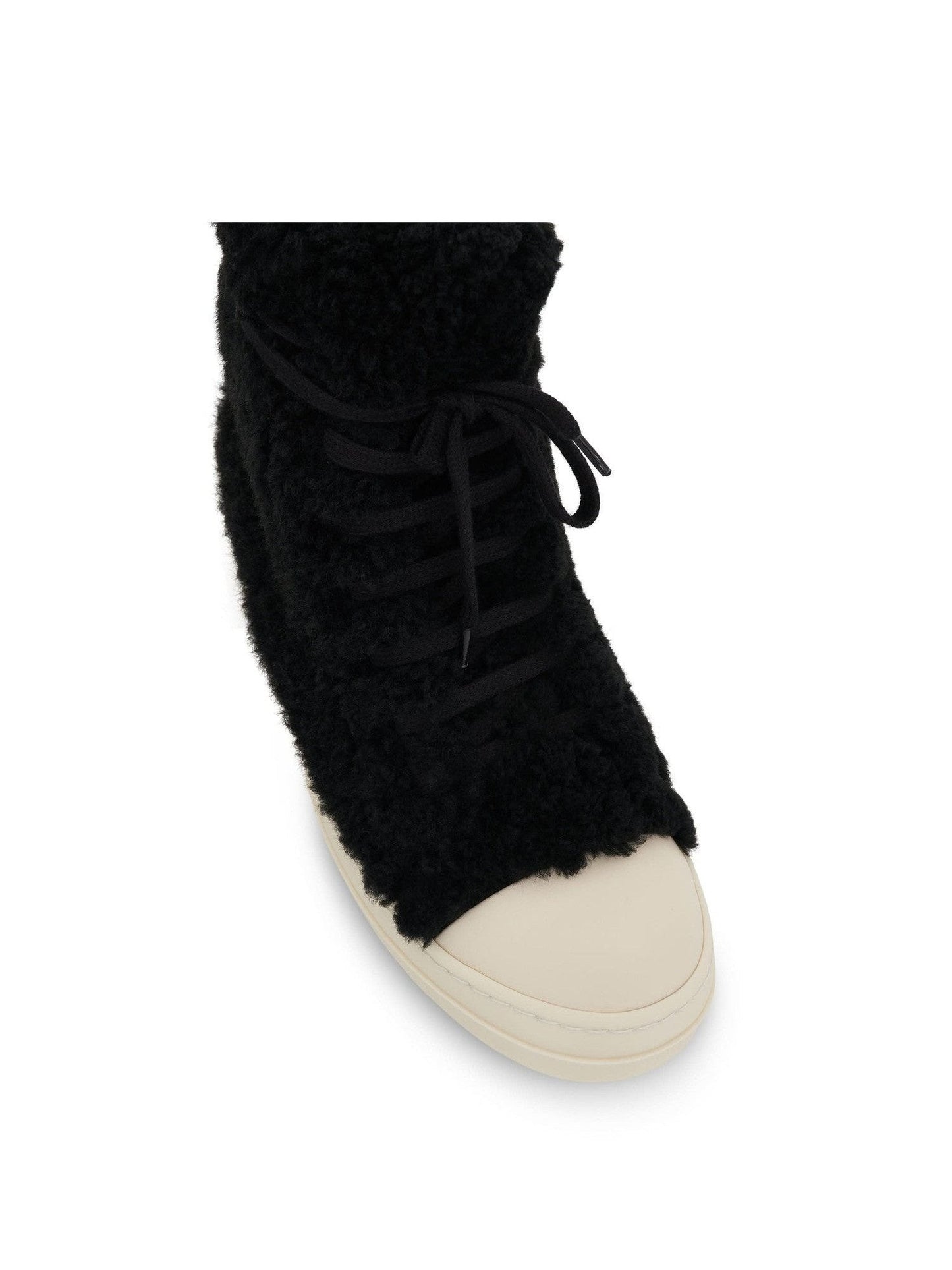 Strobe Shearling Sneaker in Pearl Zebra