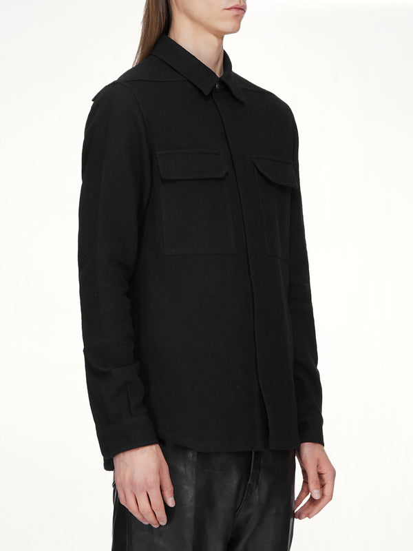 Warm Flannel Outershirt in Black