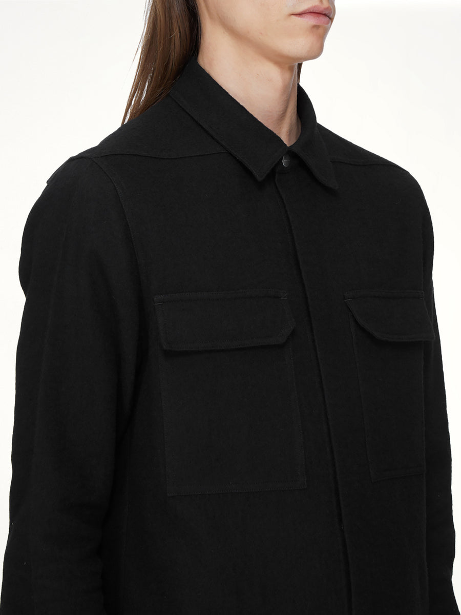 Warm Flannel Outershirt in Black
