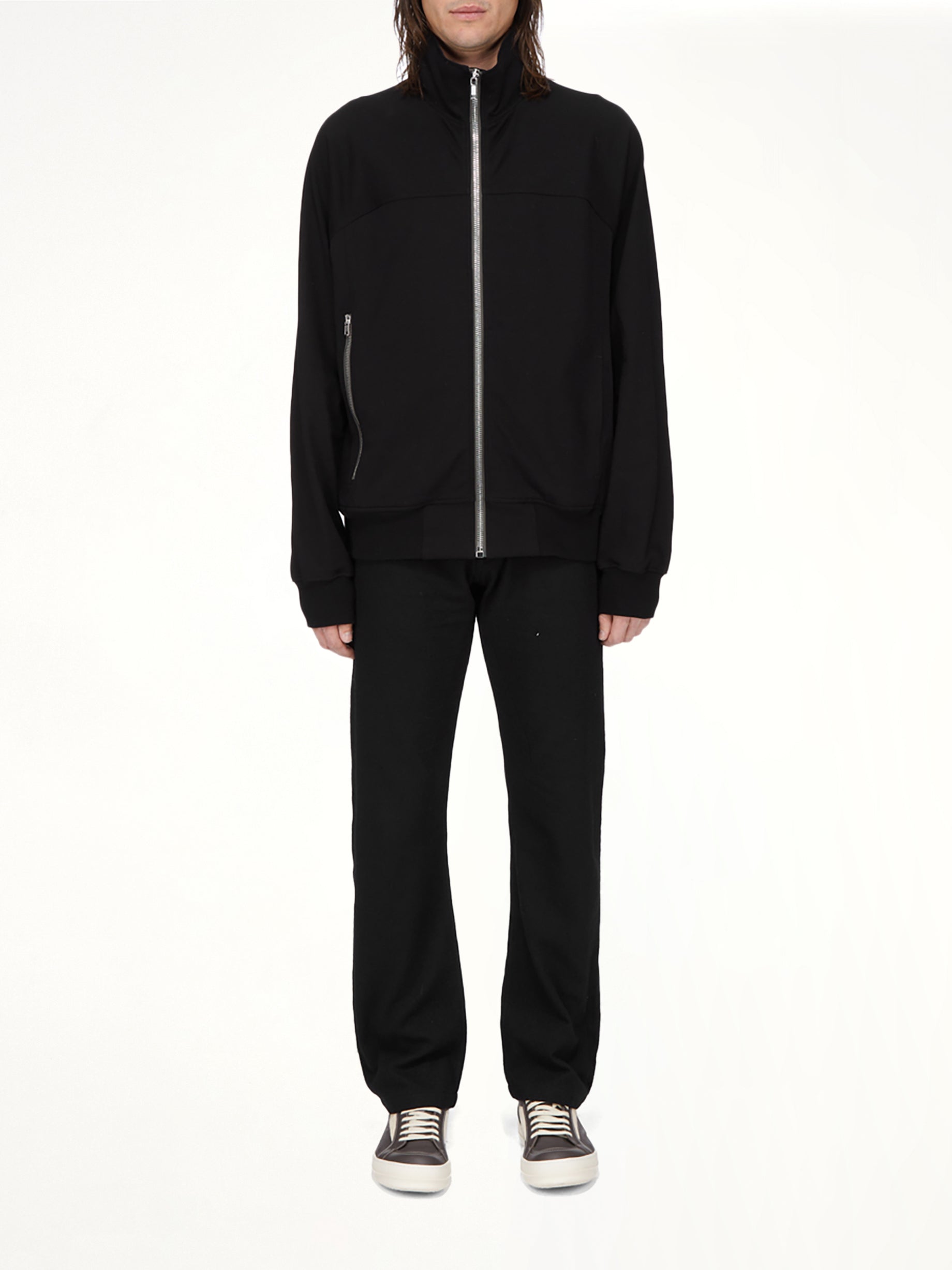 Zipfront Jogger in Black