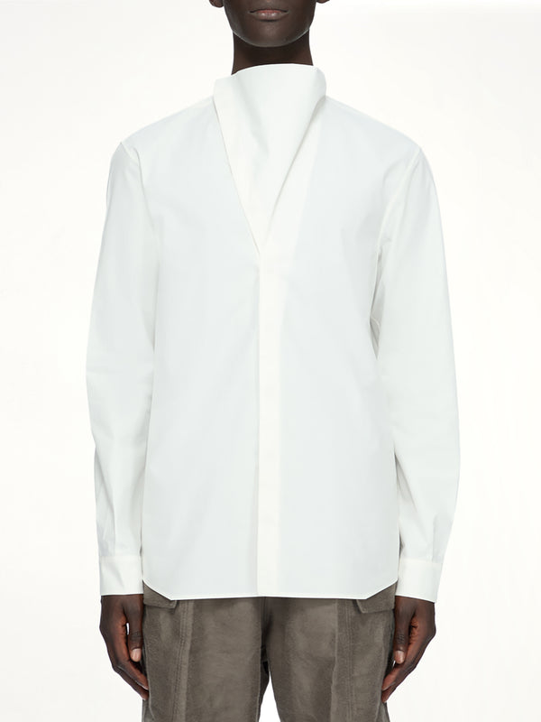 Cotton Poplin Island Shirt in Milk