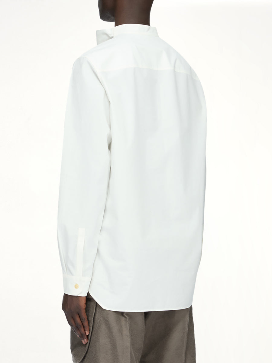 Cotton Poplin Island Shirt in Milk