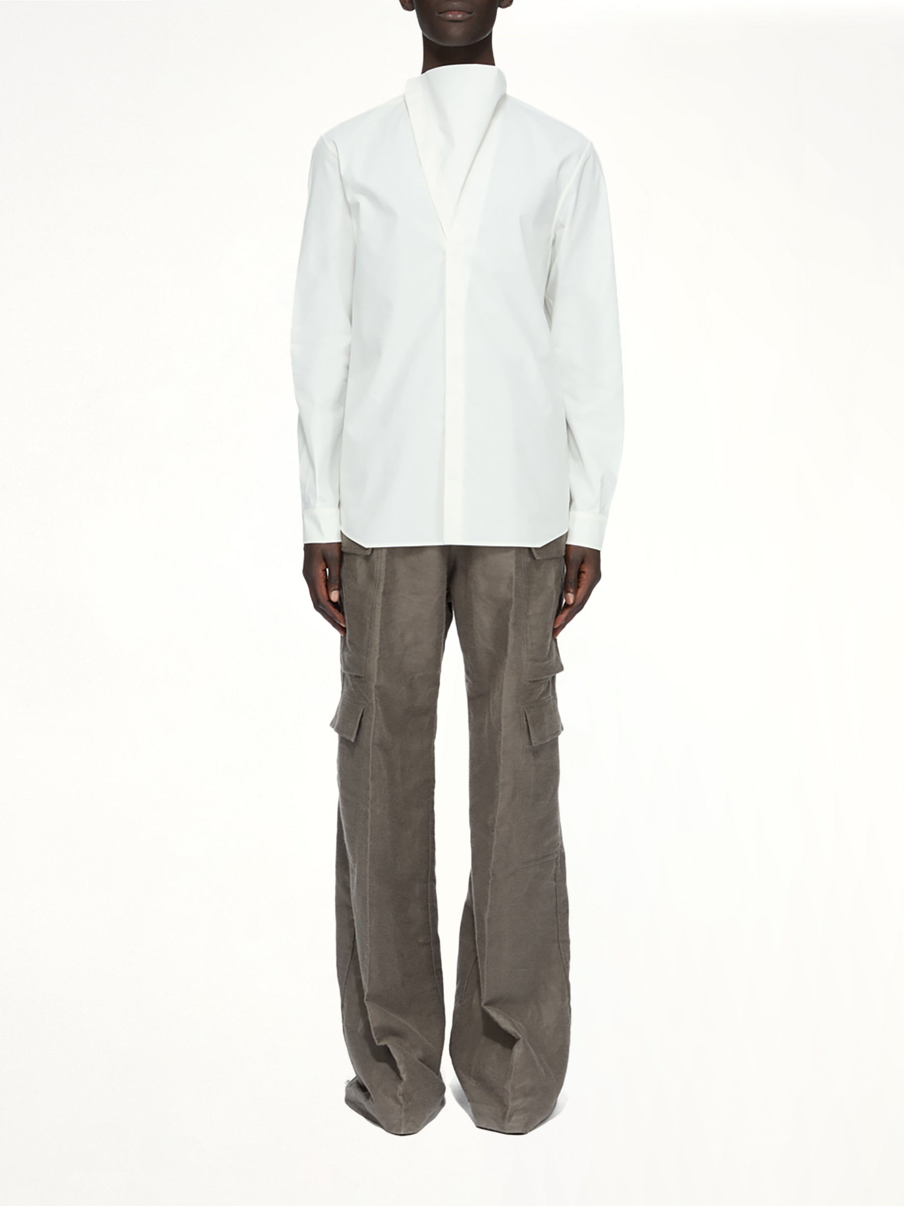 Cotton Poplin Island Shirt in Milk