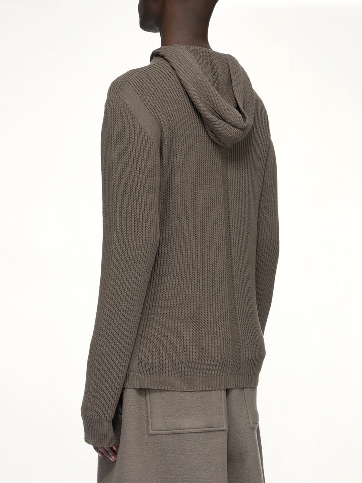 Heavy Wool Zipped Hoodie in Dark Dust
