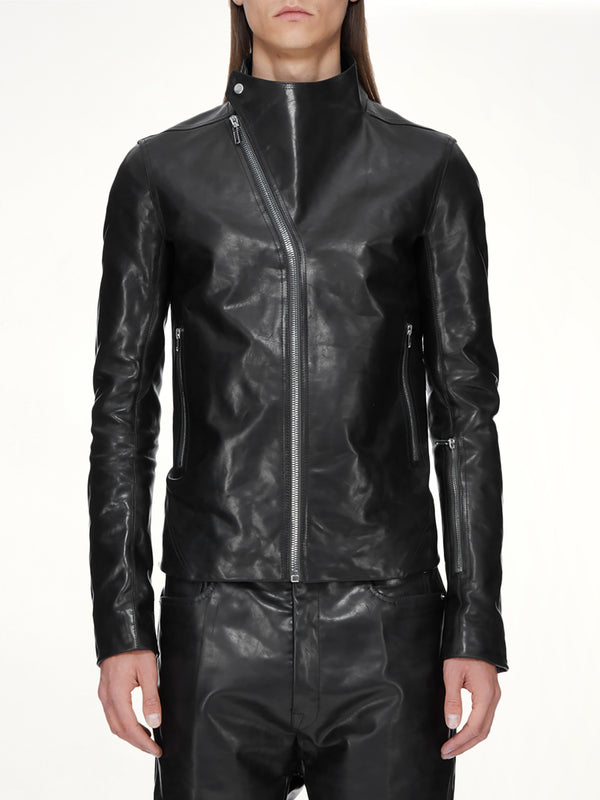 Leather Release Jacket in Black