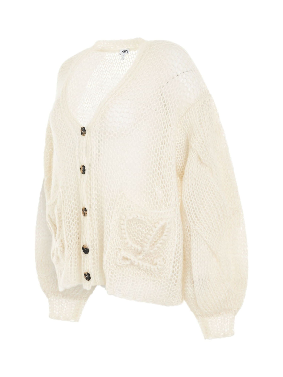 Loewe Anagram Cardigan in Ecru