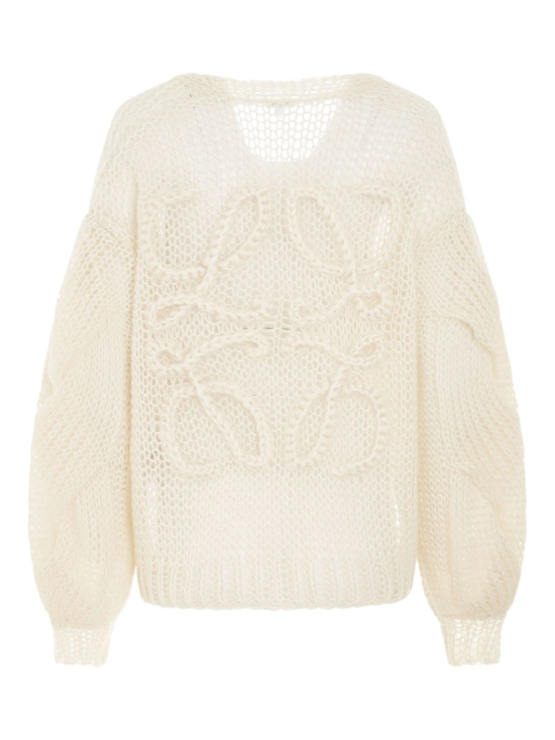 Loewe Anagram Cardigan in Ecru