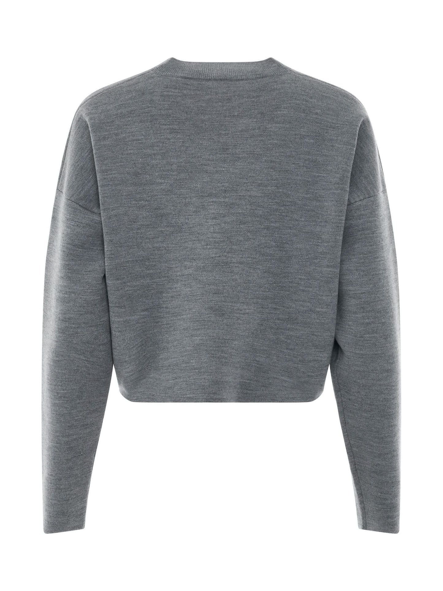 Short Anagram Sweater in Light Grey