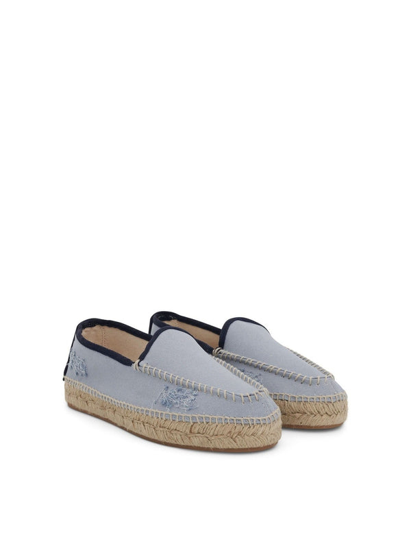 Embroidered Espadrilles in Breeze Front View | MAISON MARGIELA