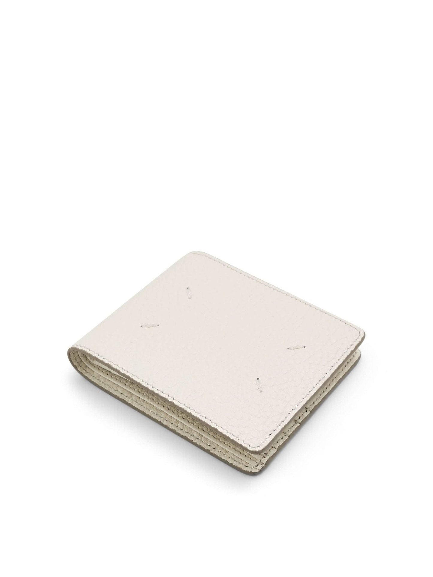 4 Stitch Bifold Wallet in White