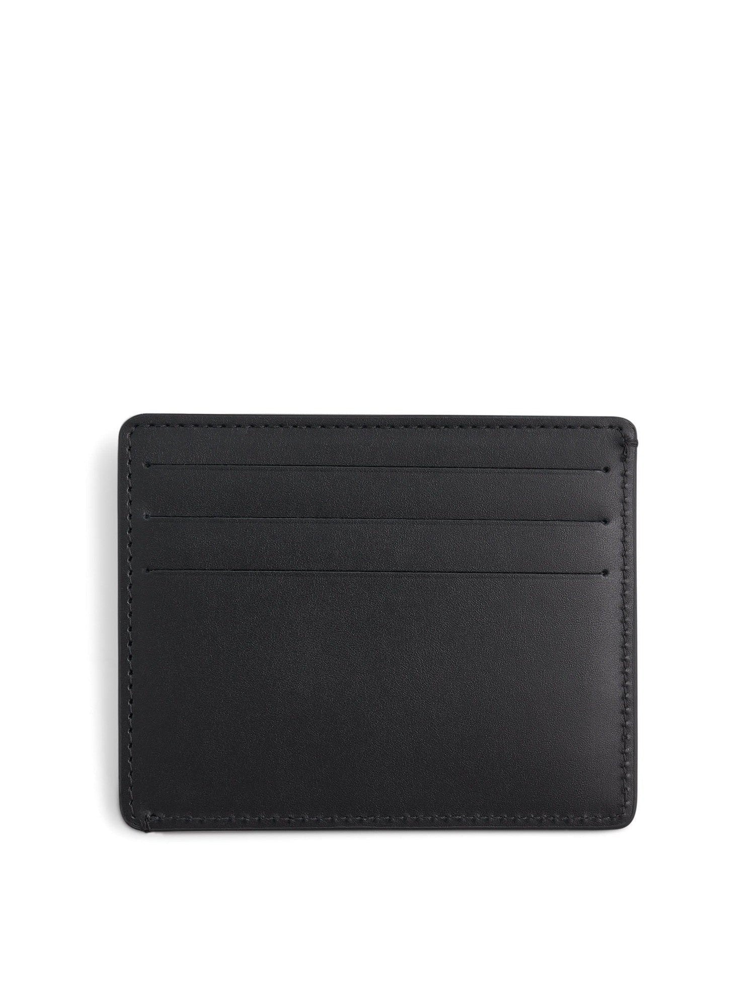 Maison Margiela Four Stitches Leather Card Holder in Black