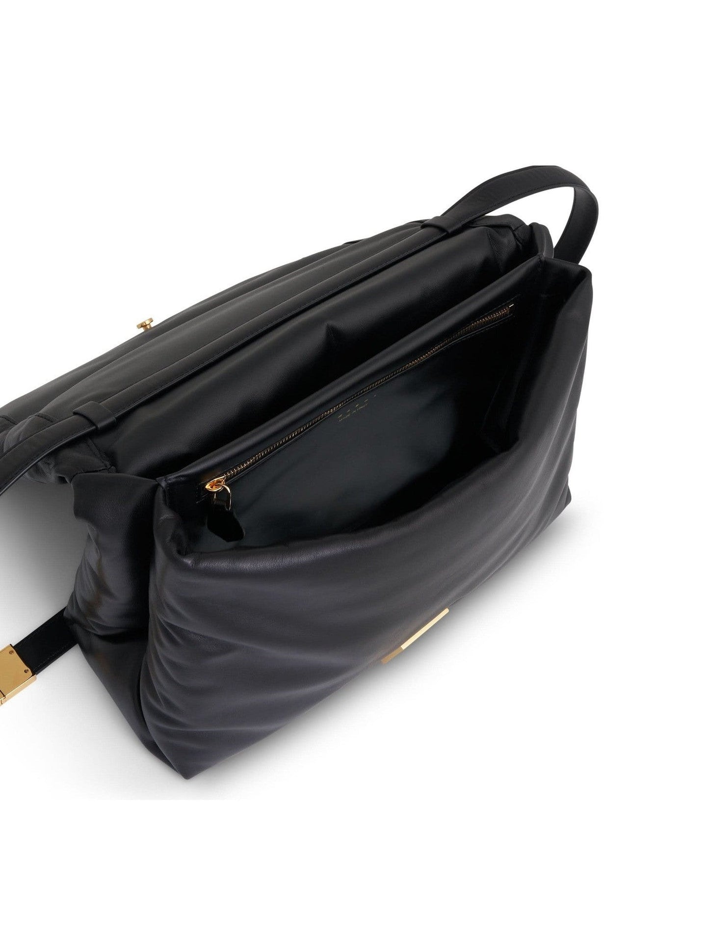 Prisma Large Leather Bag in Black