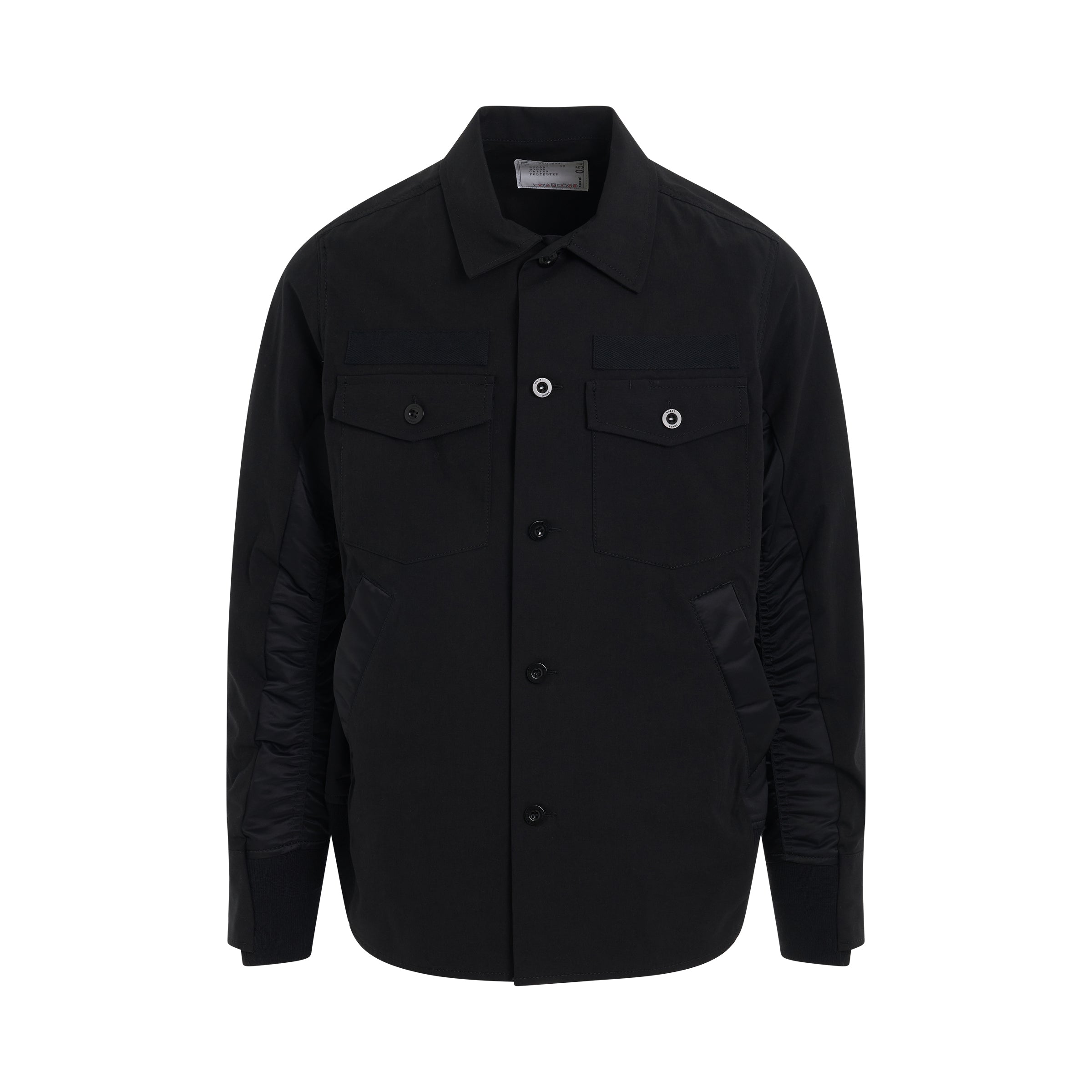 SACAI Cotton Oxford x Nylon Twill Shirt in Black – MARAIS