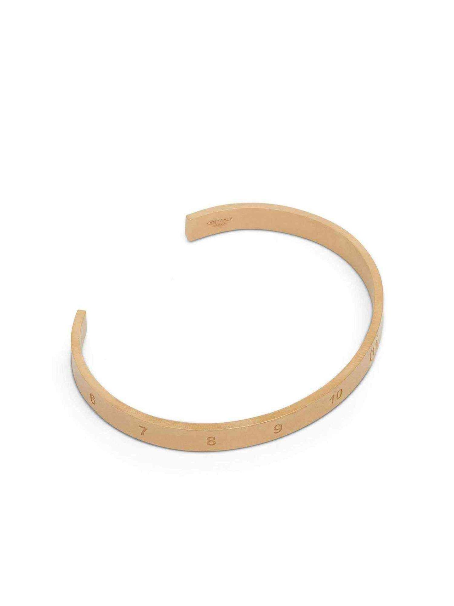 Maison Margiela Numerical Cuff 6.5mm Bracelet in Yellow Gold