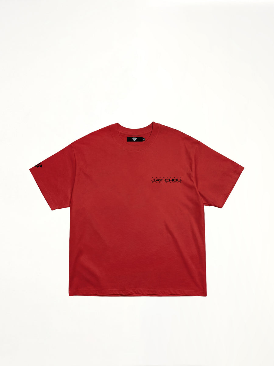 J Carnival II World Tour Flock Printing T-Shirt in Red