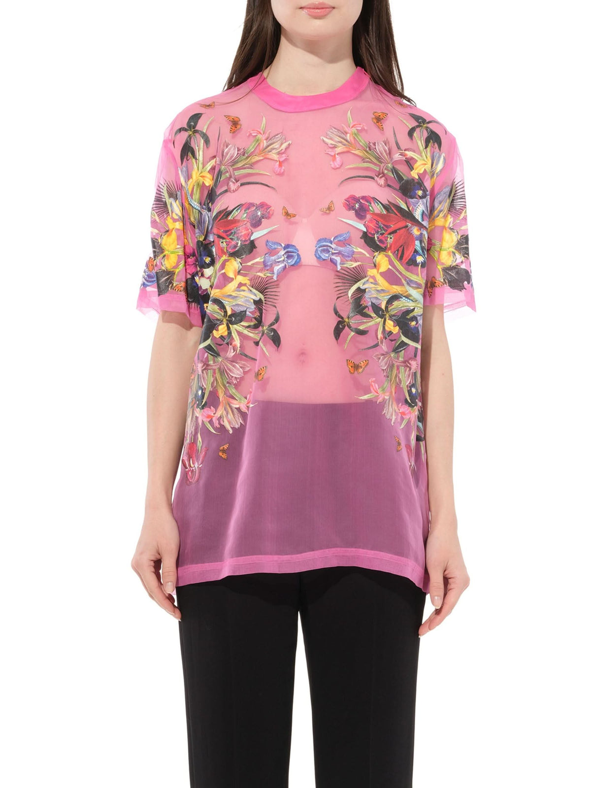 Silk Top in Fushia
