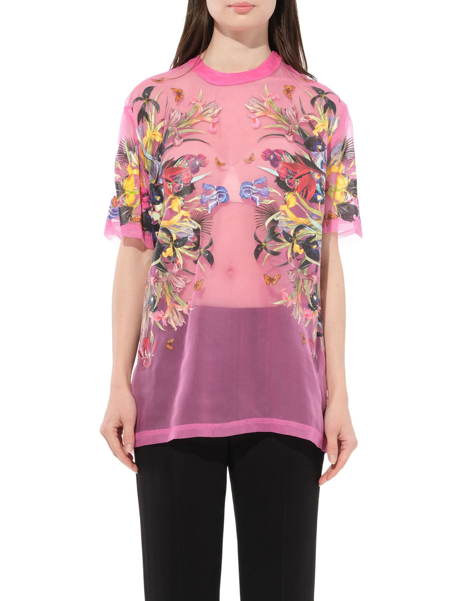 Silk Top in Fushia