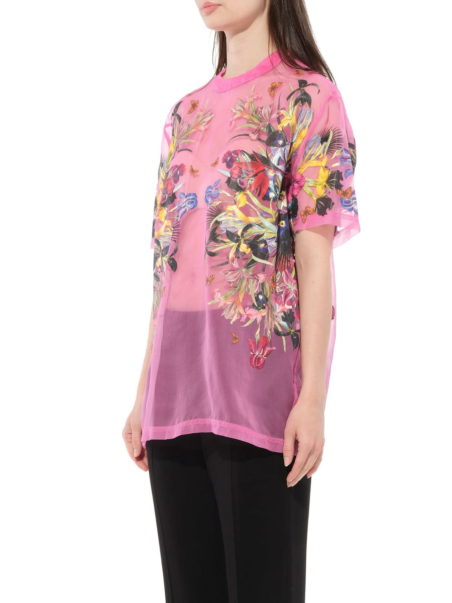 Silk Top in Fushia