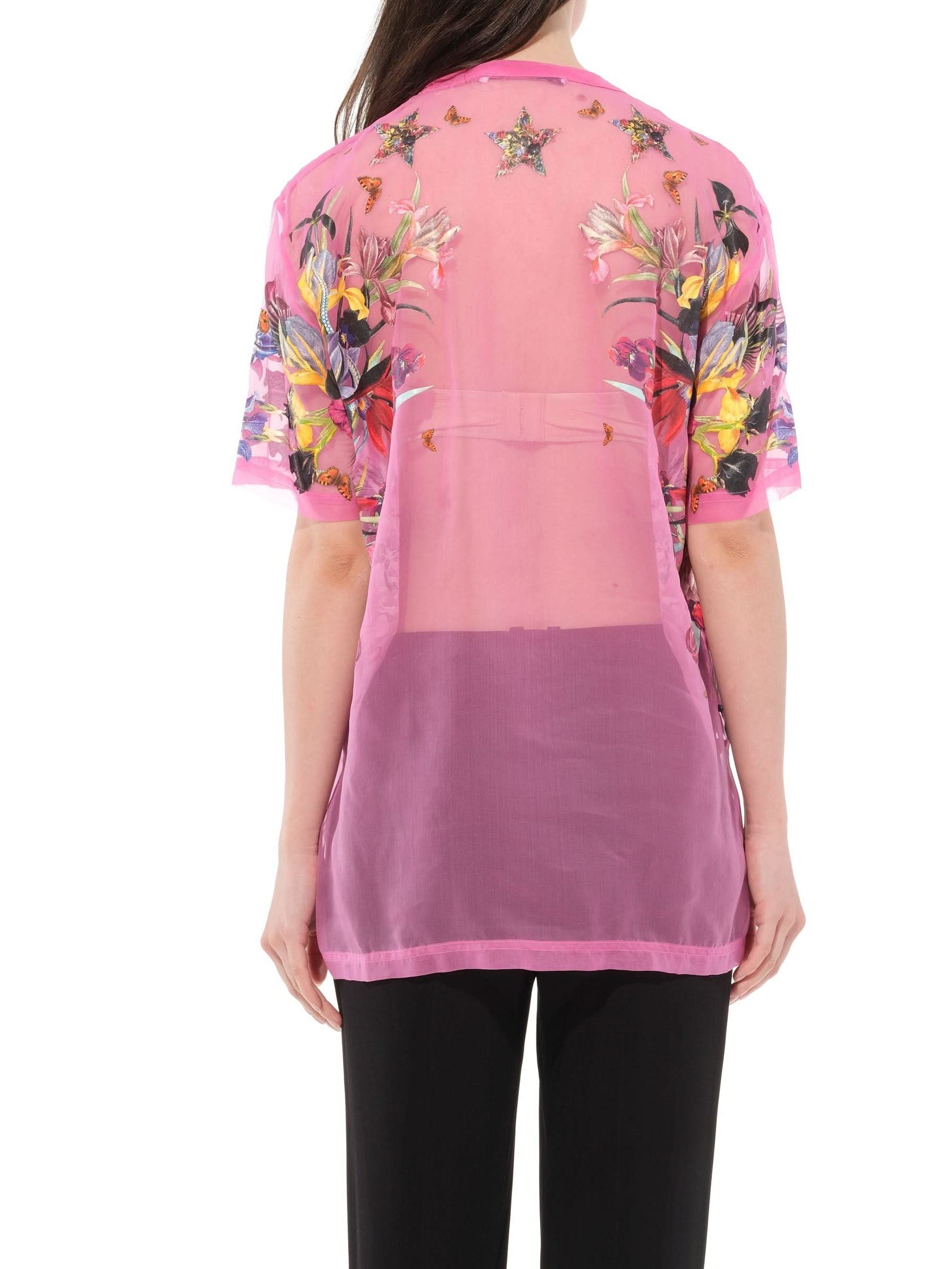 Silk Top in Fushia