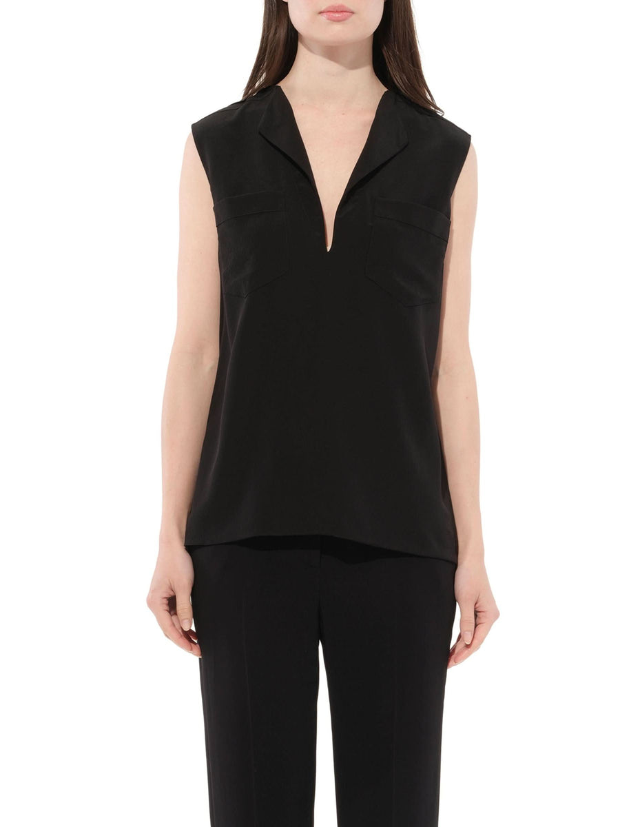 Sleeveless Shirt in Black