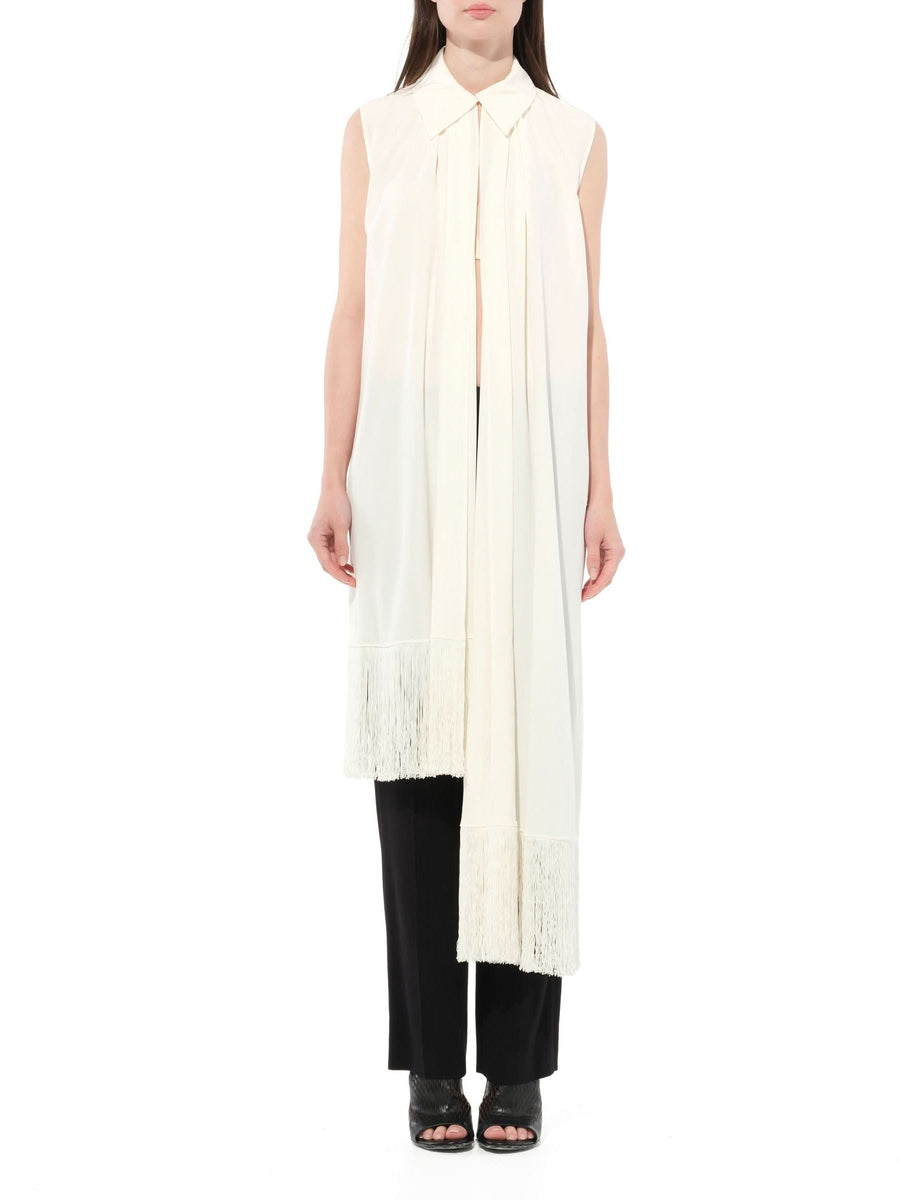 Sleeveless Shirt in White