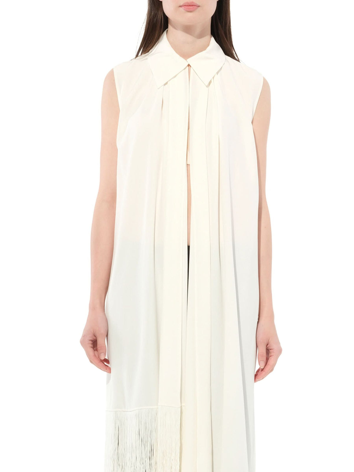 Sleeveless Shirt in White
