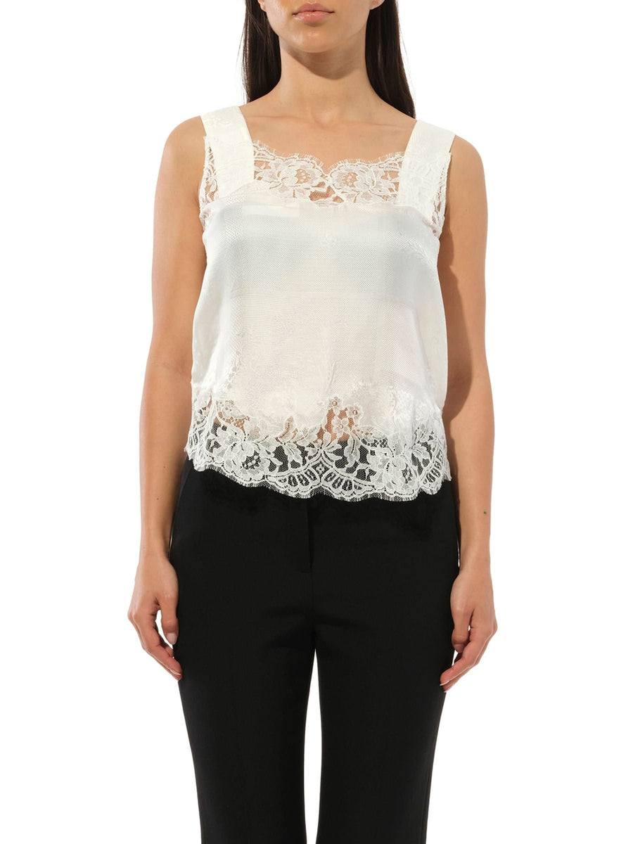 Sleeveless Tops in White