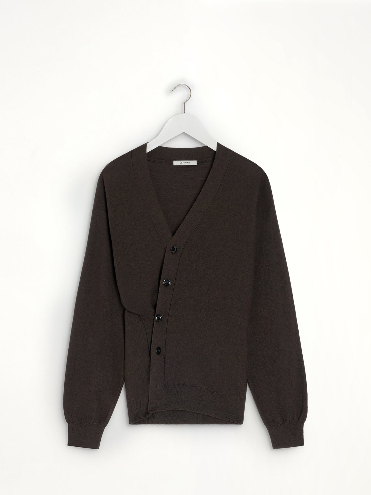 Relaxed Twisted Cardigan in Dark Cacao
